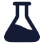 Flaskconical icon with solid rounded style