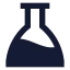 Flaskconical icon with solid sharp style