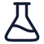 Flaskconical icon with stroke rounded style