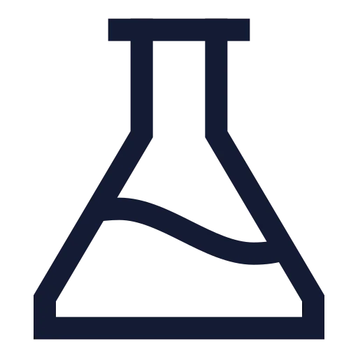 Flask Conical Icon in Stroke Sharp style