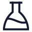 Flaskconical icon with stroke sharp style