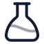 Flaskconical icon with twotone rounded style