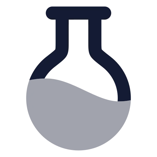 Flask Round Icon in Bulk Rounded style