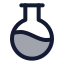 Flaskround icon with duotone standard style
