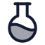 Flaskround icon with duotone standard style