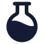 Flaskround icon with solid rounded style