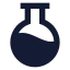 Flaskround icon with solid sharp style