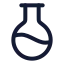 Flaskround icon with stroke rounded style