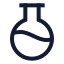 Flaskround icon with stroke sharp style