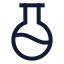 Flaskround icon with stroke sharp style