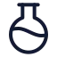 Flaskround icon with stroke standard style