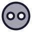 Flickr icon with duotone rounded style