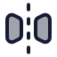 Fliphorizontal icon with duotone rounded style