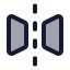 Fliphorizontal icon with duotone standard style