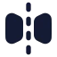 Fliphorizontal icon with solid rounded style