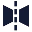 Fliphorizontal icon with solid sharp style