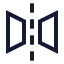 Fliphorizontal icon with stroke sharp style