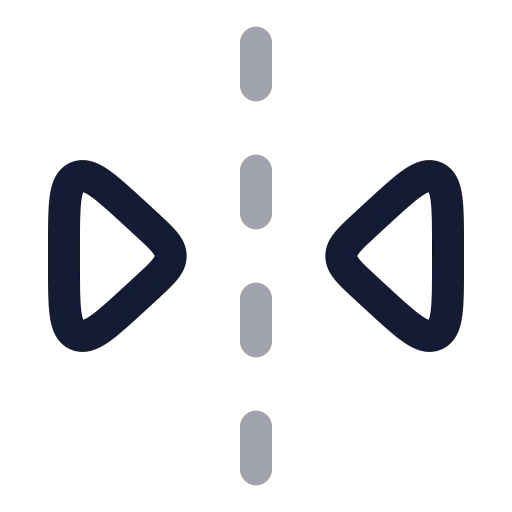 Flip Horizontal 01 Icon in Twotone Rounded style
