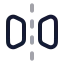 Fliphorizontal icon with twotone rounded style