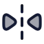 Fliphorizontal icon with duotone rounded style