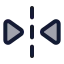 Fliphorizontal icon with duotone standard style