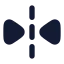 Fliphorizontal icon with solid rounded style