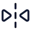 Fliphorizontal icon with stroke standard style