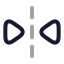 Fliphorizontal icon with twotone rounded style