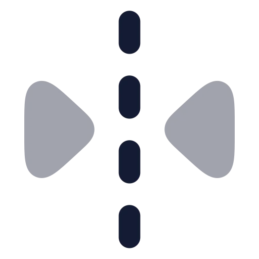 Flip Horizontal 2 Icon in Bulk Rounded style
