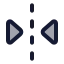 Fliphorizontal 2 icon with duotone standard style