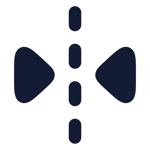 Flip Horizontal 2 Icon in Solid Rounded style