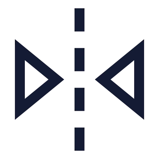 Flip Horizontal 2 Icon in Stroke Sharp style