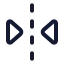 Fliphorizontal 2 icon with stroke standard style