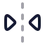 Fliphorizontal 2 icon with twotone rounded style