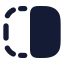 Flipleft icon with solid rounded style