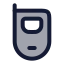 Flipphone icon with duotone rounded style