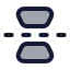 Flipvertical icon with duotone rounded style