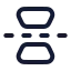 Flipvertical icon with stroke rounded style