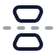 Flipvertical icon with twotone rounded style