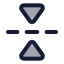 Flipvertical icon with duotone standard style