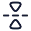 Flipvertical icon with stroke rounded style