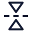 Flipvertical icon with stroke sharp style