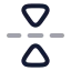 Flipvertical icon with twotone rounded style