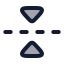 Flipvertical 2 icon with duotone rounded style