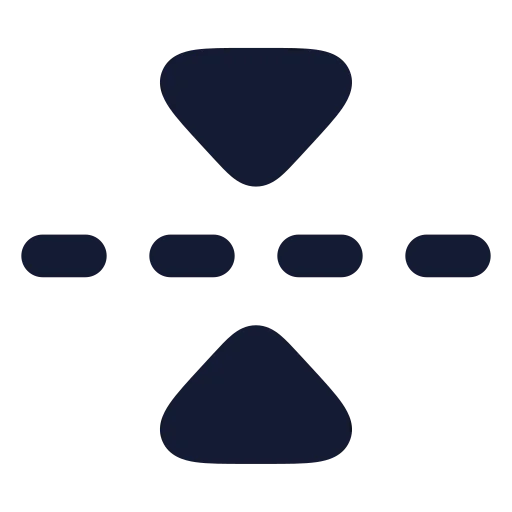 Flip Vertical 2 Icon in Solid Rounded style