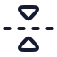 Flipvertical 2 icon with stroke rounded style