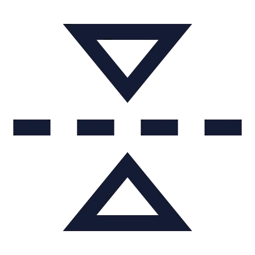 Flip Vertical 2 Icon in Stroke Sharp style