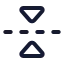 Flipvertical 2 icon with stroke standard style