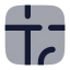 Floorplan icon with bulk rounded style