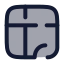 Floorplan icon with duotone rounded style